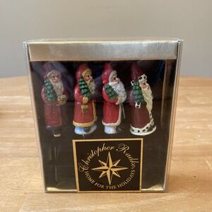 Christopher Radko Home for the Holidays SANTA Pate Cheese Knife Spreader Set NIB